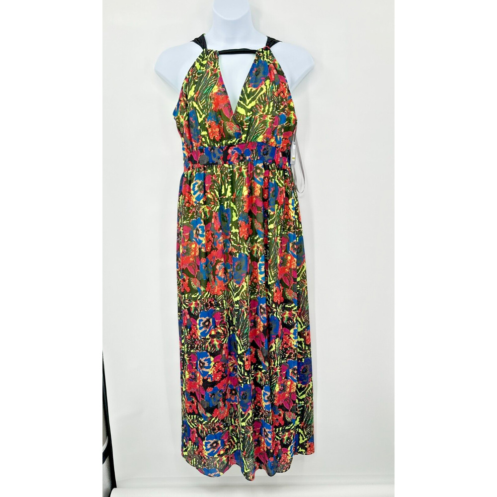 Boho Maxi Dress size 14 Festival Statement Babydoll Tropical Beach Resort Cruise